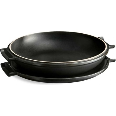 Emile Henry 33 см черен керамичен индукционен сет за тарт emile henry от серия delight