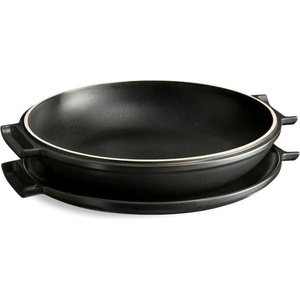 Emile Henry 33 см черен керамичен индукционен сет за тарт emile henry от серия delight
