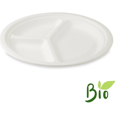 Tanier delený na 3 porcie BIO cukrová trstina Ø 26 cm [] 41028