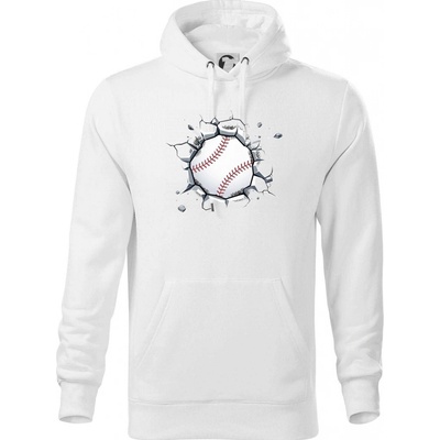Baseball míč v triku mikina Cape s kapucí bílá – Hledejceny.cz
