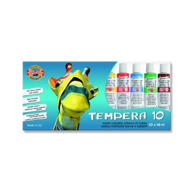 Koh-i-noor Hardtmuth Žirafa barvy temperové sada 10 x16 ml