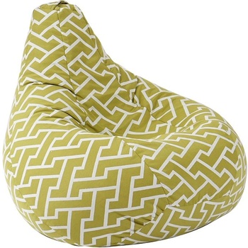 Image 1 of PUFRELAX Пуф круша за деца 4-14 г. , Nirvana Light, Zippity Green, Перящ се калъф, Пълнеж от Полистиролни перли, 160л (PUF-G-NL-PT-ZIG)