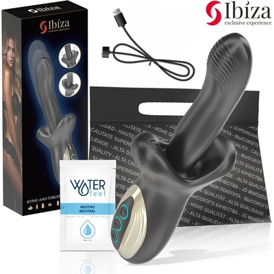 Вибратор, тласкащ ефект и хапеща функция, 23см. - Ibiza Biting Effect (D-242822)