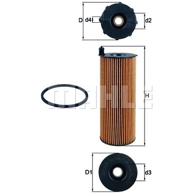 Olejový filter MAHLE ORIGINAL OX 196/1D (OX196/1D)