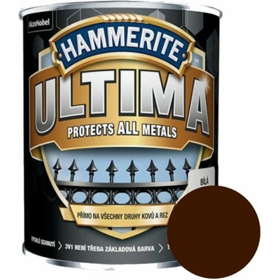 Hammerite Ultima matná 0,75 l tmavo hnedá