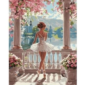 Ideyka Painting by numbers on frame KHO8441 Wonderful ballerina 40x50 cm AP0117