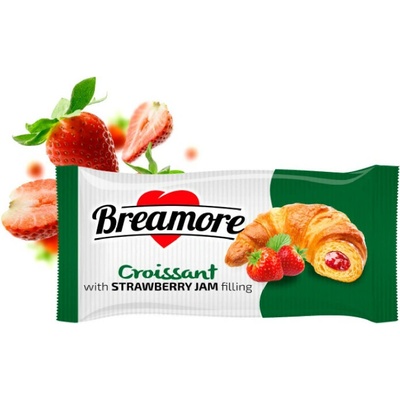 Breamore Croissant plnený jahodovým džemom 55 g