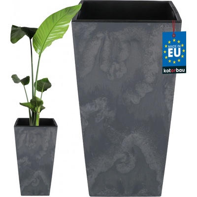 Prosperplast Kvetináč s vložkou Urbi Square 40 x 75 x 40 cm Š x V x H, antracitová/betón