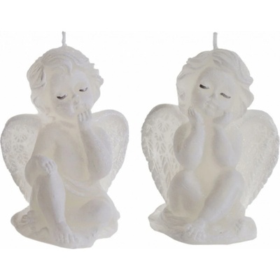Bartek Candles Vánoční Christmas Angel bílá 9 cm