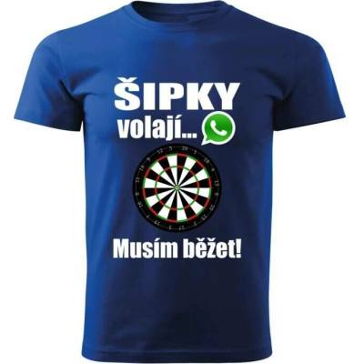 dětské tričko Šipky volají musím běžet modré
