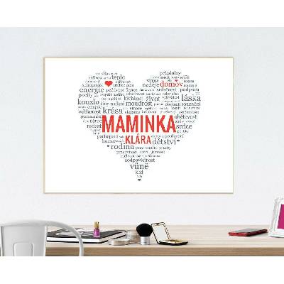 Dárek pro maminku - srdíčko s milým textem