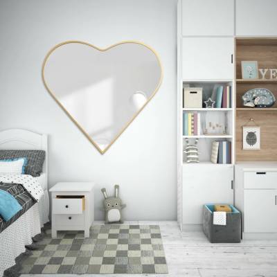 Alfaram Zrkadlo v ráme MDF - HEART - 70
