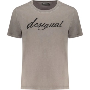 DESIGUAL Дамска тениска с къс ръкав desigual, Размер l, Цвят Сив (26swtk08_gr2058)