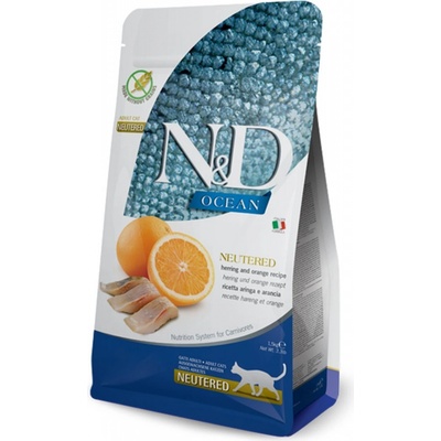 N&D Cat OCEAN NEUTERED Herring & Orange 1,5 kg