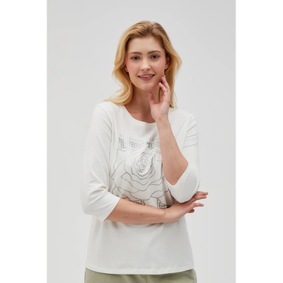 Moodo Женска тениска с дълъг ръкав Moodo Moodo | Byal | ЖЕНИ | S