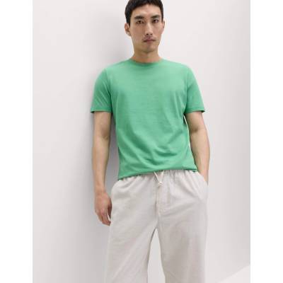 Marks & Spencer Тениска с яка от чист памук Marks & Spencer зелена Marks & Spencer | Zelen | МЪЖЕ | S REG