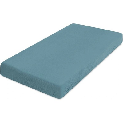 Babymatex Mušelínové prestieradlo s gumou Petrolejovia 60x120