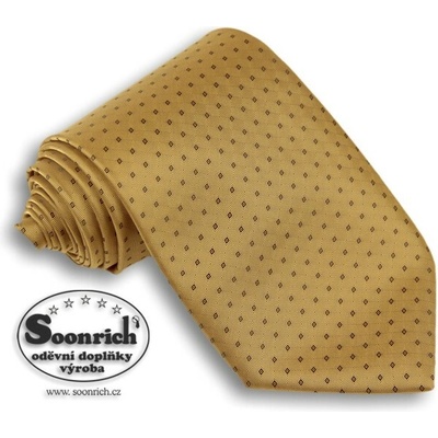 Soonrich kravata tkaná hnědá World kwr009