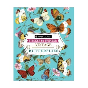 Brain Games - Sticker by Number - Vintage: Butterflies | Brain Games, New Seasons (ISBN: 9781639384778)