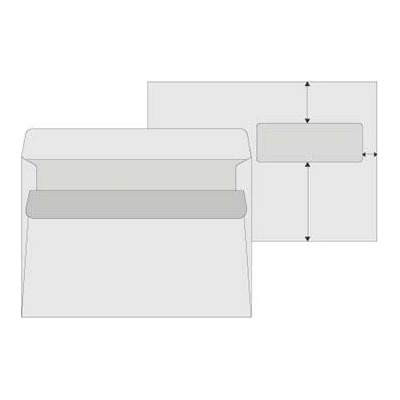 Harmanec-Kuvert Poštové obálky C5 s páskou, okienko vpravo 45 x 90 mm, 1000 ks