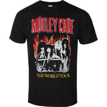 ROCK OFF мъжка тениска Mötley Crüe - Vintage World Tour Flames - ROCK OFF - MOTTEE48MB