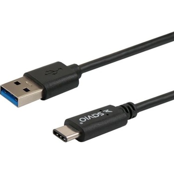 Savio CL-101 USB 3.0 A - USB 3.1 Typ C, M-M, 1m, černý