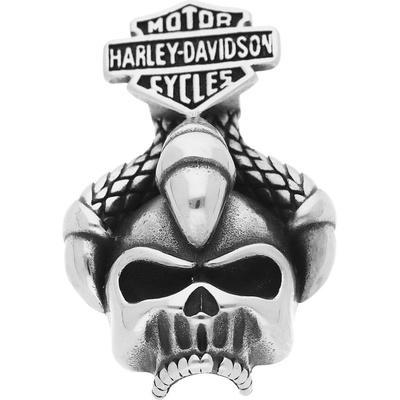 Ewena Přívěsek ocelová lebka Harley Davidson KDE321
