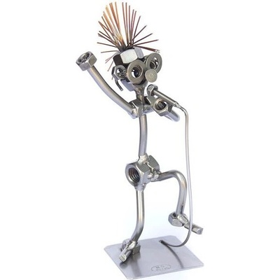 Kovová figurka Rockový Zpěvák 16 cm