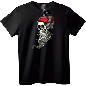 NOONEBRAND Тениска Череп със слушалки - 2XL, Black