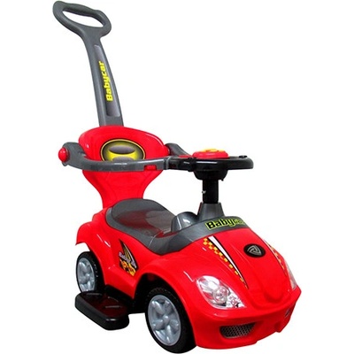 Megacar s vodiacou tyčou RIDER 9 3v1 60x45x28 cm červené