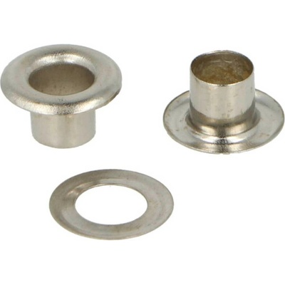 Kovové průchodky 6 mm Chrom - 10 ks