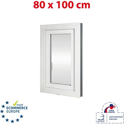 Okna Hned Plastové okno 800 x 1000 mm bílé otevíravé i sklopné levé