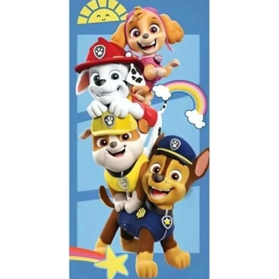 Jerry Fabrics Paw Patrol AYM074963 plážová osuška modrá 70 x 140 cm