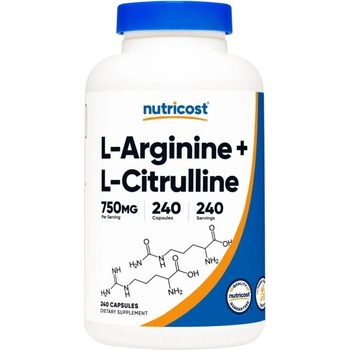 Image 1 of Nutricost L-Arginine + L-Citrulline Complex [240 капсули]