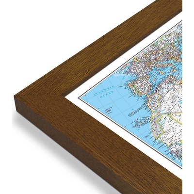 National Geographic Afrika - nástěnná mapa Classic 90 x 120 cm Varianta: mapa v dřevěném rámu, Provedení: Pegi tmavý ořech