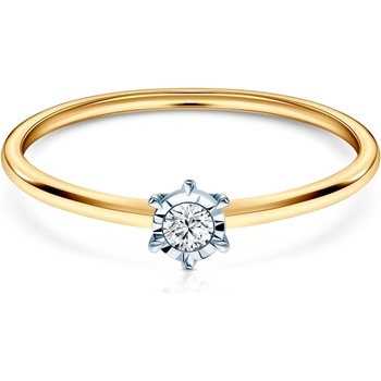 SAVICKI Годежен пръстен Savicki: двуцветно злато, диамант