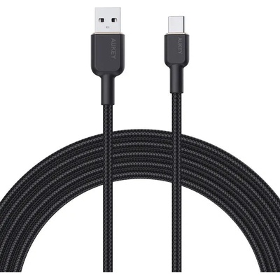 AUKEY Кабел Aukey CB-NAC2, USB-A към USB-C, 1.8m, черен (CB-NAC2)