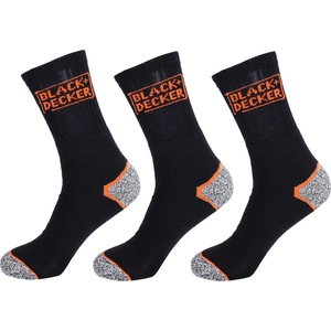 Black & Decker Socks black 3p 43-46