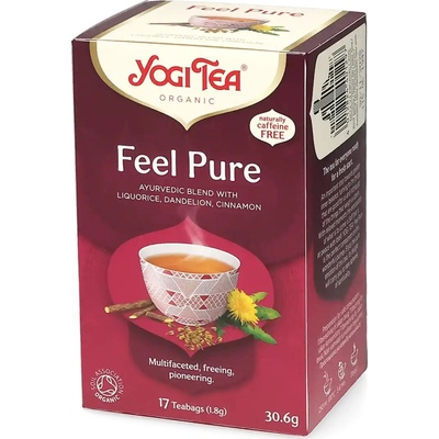 Yogi Tea Feel Pure Detox ajurvédský bylinný čaj 17 x 1,8 g