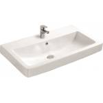 Inter Ceramic Мивка за баня 80х63 см, порцеланова за мебел, бяла (8063-2)