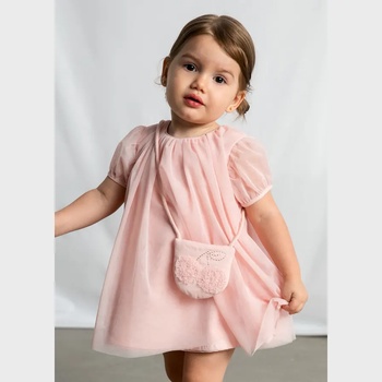 Mayoral Рокля тюл с чанта Розов цвят за бебе момиче Mayoral