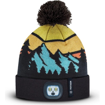 Pentagon SANCTUARY ADVENTURER KNIT BEANIE WITH FLASHLIGHT MULTICOLOR