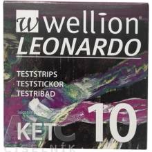 Wellion LEONARDO KET Prúžky testovacie 1 balenie 10 ks