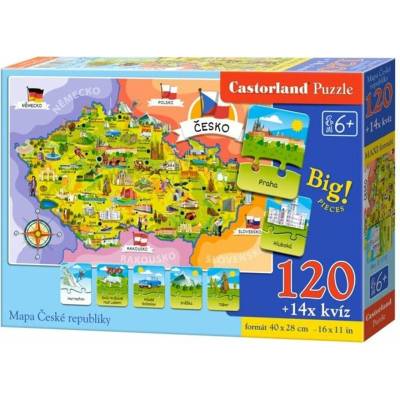 Castorland Mapa Českej republiky 120 dielov