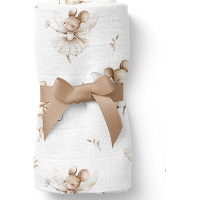 BocioLand Luxusná osuška plienka 110x110cm bambusová Myšky