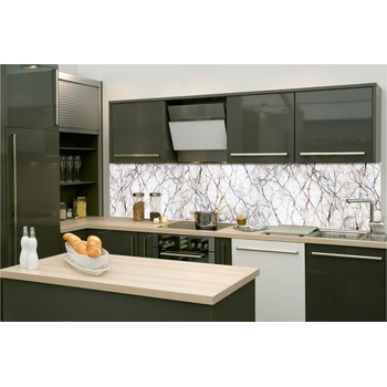 DIMEX ART s. r. o Фототапет за кухня - текстура от бял мрамор 260 x 60 см