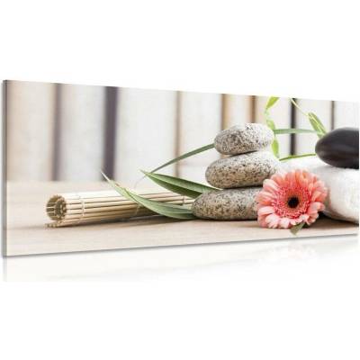 Obraz meditační a wellness zátiší - 100x50