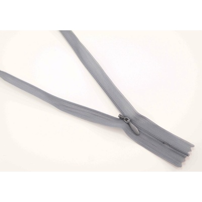 Nedeliteľný skrytý zips (3mm) rôzne farby - dĺžka 18 cm - 60 cm 18 cm Tmavá šedá 1