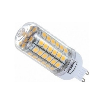 SMD Lighting LED žárovka G9 6,5W 69x SMD 5050 s krytem bílá Teplá bílá
