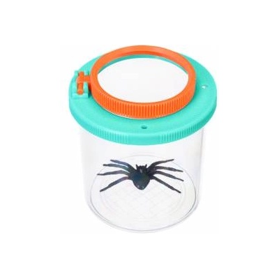 Levenhuk Буркан за насекоми Discovery Basics CN5, Увеличение: 3 / 8x, Диаметър: 47 / 42 мм, Прозрачни стени, Зелен / Оранжев капак, levenhuk-79650